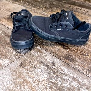 Kids black vans size 1